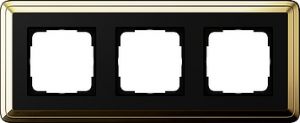 Установочные рамки для горизонтальной и вертикальной установки, ClassiX латунь/черный